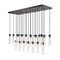 Z-Lite Beau Linear Chandelier, 23-Light, 18 In.W x 54 In.L x 12.75 In.H, Matte Black/Clear 740P-23L-MB - alternate 6